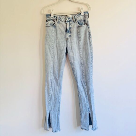 Abercrombie & Fitch The Skinny High Rise Jeans – Front Slit, Light Wash, Sz 29 - Picture 4 of 7